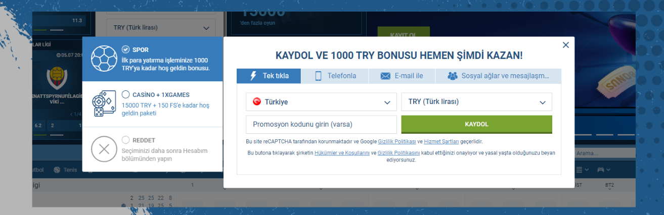1xBet'e nasıl kaydolunur 1xBet'e nasıl kaydolunur