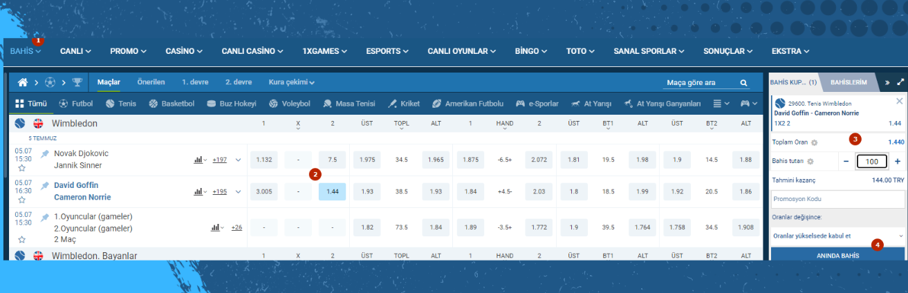 1xBet’te nasıl spor bahisleri oynanır 1xBet’te nasıl spor bahisleri oynanır